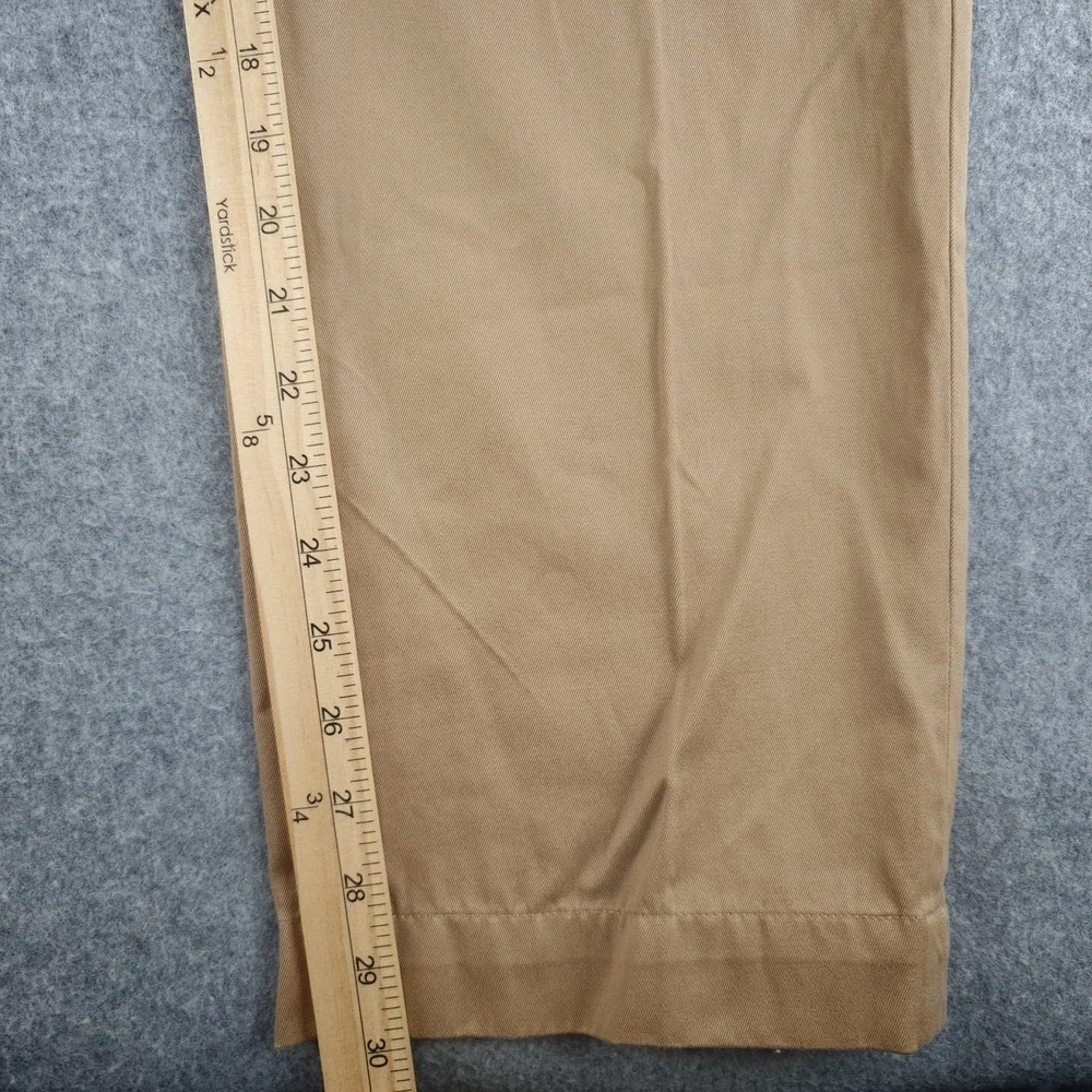 Polo Ralph Lauren Pants Mens 34x30 Khaki Chino Side Adjuster Flat Front Cotton